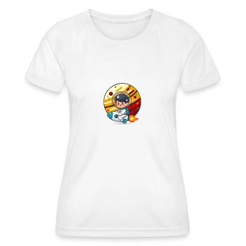 Little kid Astronaut Rocket Ride Tees - Women's Functional T-Shirt - white - Front - AI Model Female 172 dark (172cm)