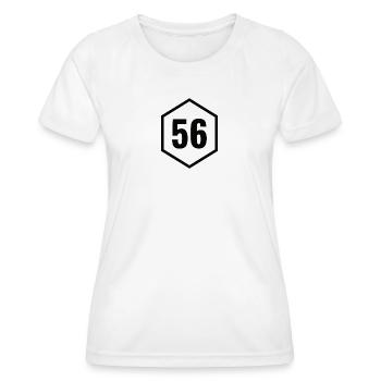 Bretagne - Morbihan 56 - Noir - T-shirt sport Femme - blanc - Devant - AI Model Female 172 dark (172cm)