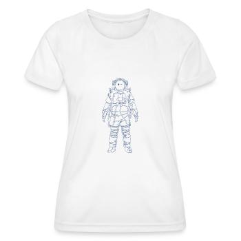 Astronaute avec visage clin d’œil - Dessin - T-shirt sport Femme - blanc - Devant - AI Model Female 172 dark (172cm)