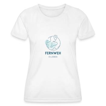 Experience Wanderlust - Travel - Airplane - Women's Functional T-Shirt - white - Front - AI Model Female 172 dark (172cm)