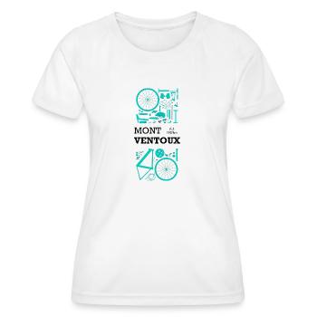 Ich kann nicht, ich habe den Mont Ventoux - Frauen Funktions-T-Shirt - Weiß - Vorne - AI Model Female 172 dark (172cm)
