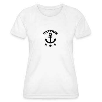 Captain - Frauen Funktions-T-Shirt - Weiß - Vorne - AI Model Female 172 dark (172cm)