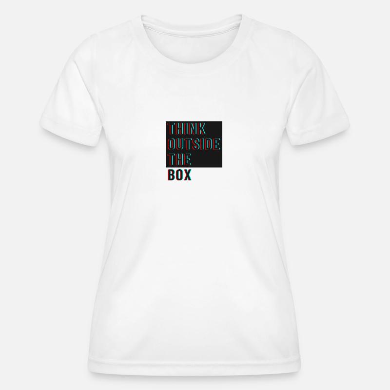Think outside the box - Women's Functional T-Shirt - white