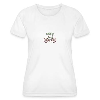 Velo -Bordeaux - T-shirt sport Femme - blanc - Devant - AI Model Female 172 dark (172cm)