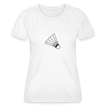 Badminton - Frauen Funktions-T-Shirt - Weiß - Vorne - AI Model Female 172 dark (172cm)