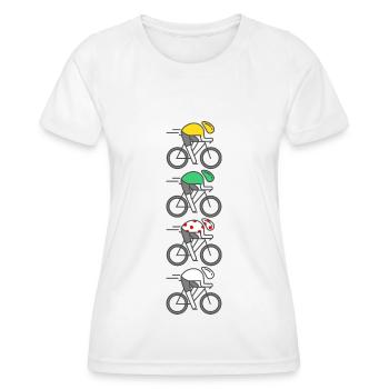 Fahrrad Fahrrad Fahrräder Frankreich Trikot Champion - Frauen Funktions-T-Shirt - Weiß - Vorne - AI Model Female 172 dark (172cm)