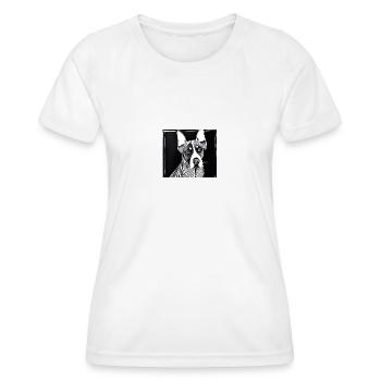 wuff wuff - Frauen Funktions-T-Shirt - Weiß - Vorne - AI Model Female 172 dark (172cm)