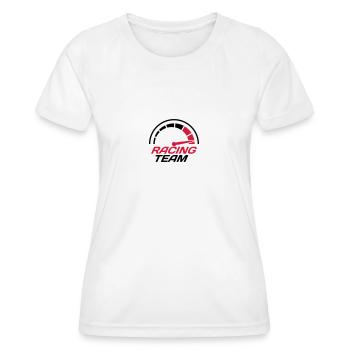 Racing team speedometer quick lawn - Women's Functional T-Shirt - white - Front - AI Model Female 172 dark (172cm)