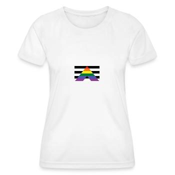 LGBT Straight Ally - Frauen Funktions-T-Shirt - Weiß - Vorne - AI Model Female 172 dark (172cm)