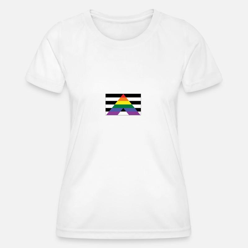 LGBT Straight Ally - Women's Functional T-Shirt - white