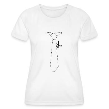 cut_out_tie - T-shirt sport Femme - blanc - Devant - AI Model Female 172 dark (172cm)