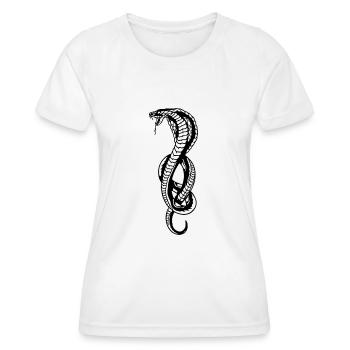 COBRA - SERPENT - T-shirt sport Femme - blanc - Devant - AI Model Female 172 dark (172cm)