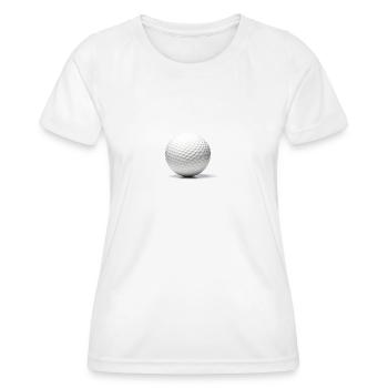 Der Golfball. - Frauen Funktions-T-Shirt - Weiß - Vorne - AI Model Female 172 dark (172cm)