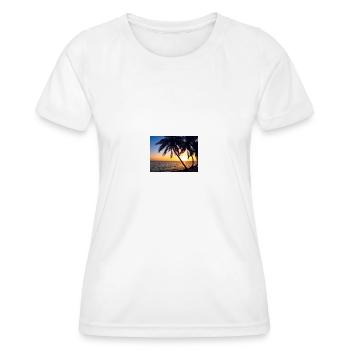 sunset - Women's Functional T-Shirt - white - Front - AI Model Female 172 dark (172cm)
