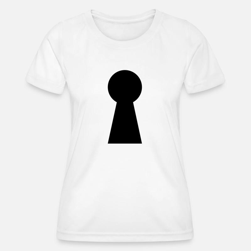 Keyhole 1c - Women's Functional T-Shirt - white