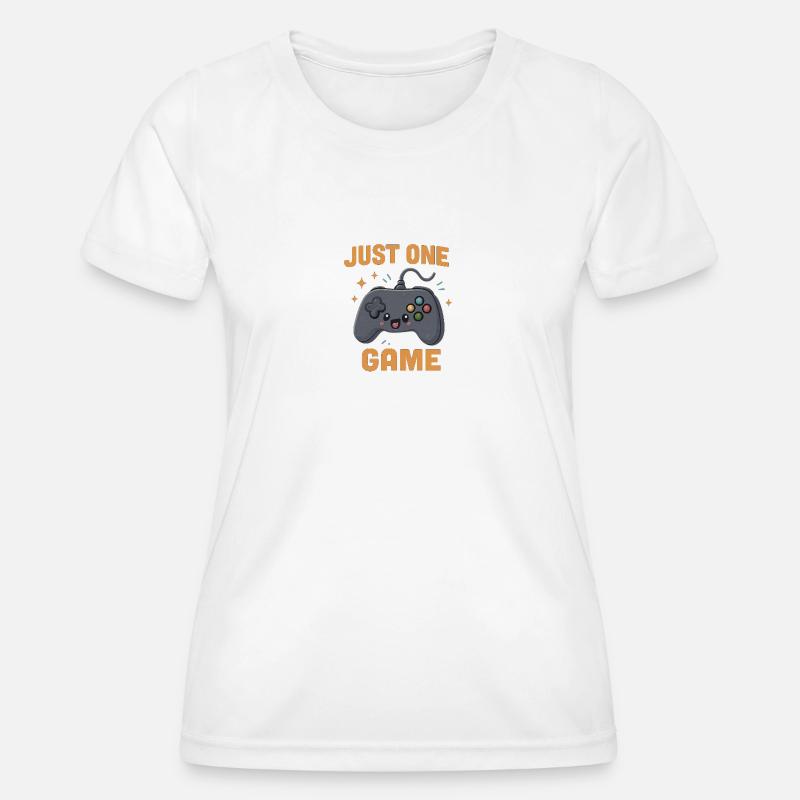 Just One Game – Cute Kawaii Controller - Women's Functional T-Shirt - white