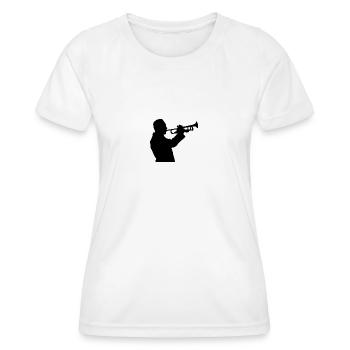 Trompete Trompeten Orchester Blasinstrument - Frauen Funktions-T-Shirt - Weiß - Vorne - AI Model Female 172 dark (172cm)