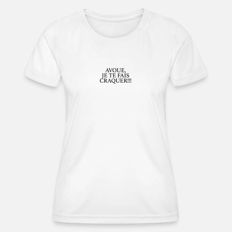 I MAKE YOU FALL IN LOVE - Women's Functional T-Shirt - white