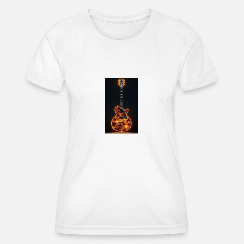 Guitar Fire - Women's Functional T-Shirt - white