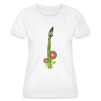 spargel,grüner spargel - Frauen Funktions-T-Shirt - Weiß - Vorne - AI Model Female 172 dark (172cm)