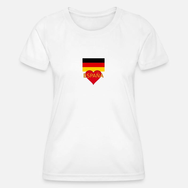 Flag Germany Spain - Women's Functional T-Shirt - white