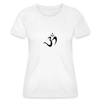 om, ohm, omm, om namah shivaya, ॐ, aum - Women's Functional T-Shirt - white - Front - AI Model Female 172 dark (172cm)