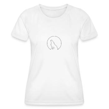 howling wolf - Women's Functional T-Shirt - white - Front - AI Model Female 172 dark (172cm)