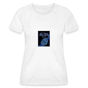 toutes VOS merveilles ADN - T-shirt sport Femme - blanc - Devant - AI Model Female 172 dark (172cm)
