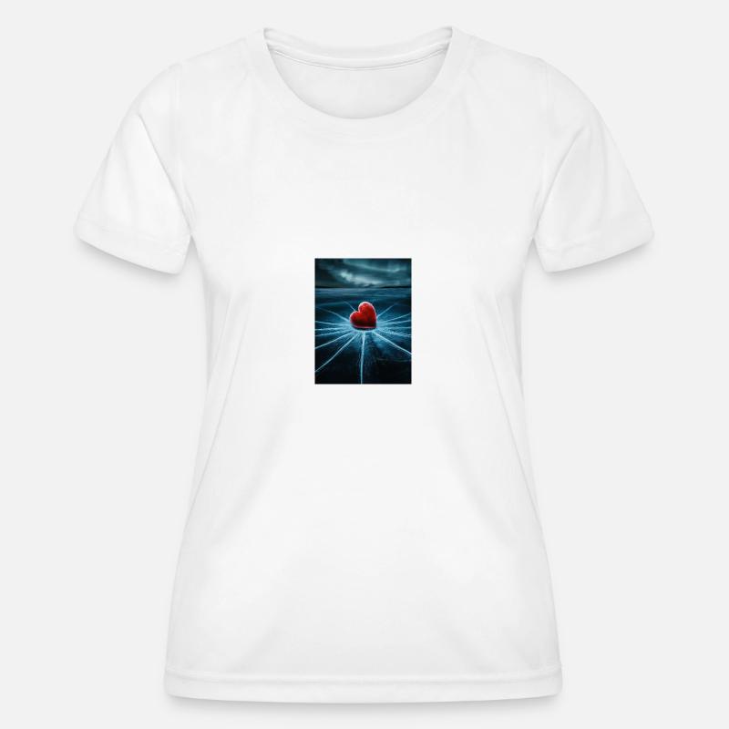 Heart on broken - Women's Functional T-Shirt - white