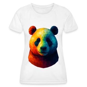 WPAP Stil Tiere - Pandabär Porträt - Frauen Funktions-T-Shirt - Weiß - Vorne - AI Model Female 172 dark (172cm)
