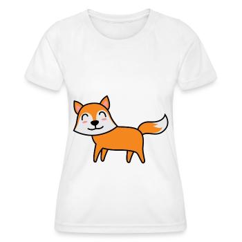 Fuchs Comic Tier - Frauen Funktions-T-Shirt - Weiß - Vorne - AI Model Female 172 dark (172cm)