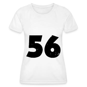 56 Zahl - Frauen Funktions-T-Shirt - Weiß - Vorne - AI Model Female 172 dark (172cm)