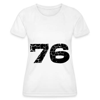 76 Zahl Trikot - Frauen Funktions-T-Shirt - Weiß - Vorne - AI Model Female 172 dark (172cm)