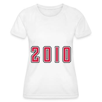 2010 year birthday - Women's Functional T-Shirt - white - Front - AI Model Female 172 dark (172cm)