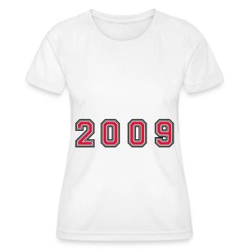 2009 Jahr Zahl - Frauen Funktions-T-Shirt - Weiß - Vorne - AI Model Female 172 dark (172cm)
