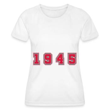 Numéro de l’année 1945 - T-shirt sport Femme - blanc - Devant - AI Model Female 172 dark (172cm)