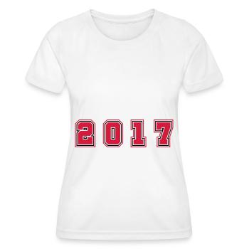 2017 Jahr Zahl - Frauen Funktions-T-Shirt - Weiß - Vorne - AI Model Female 172 dark (172cm)