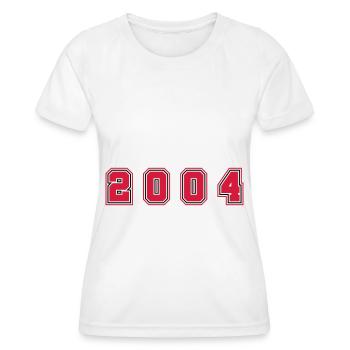 2004 Jahr Zahl - Frauen Funktions-T-Shirt - Weiß - Vorne - AI Model Female 172 dark (172cm)