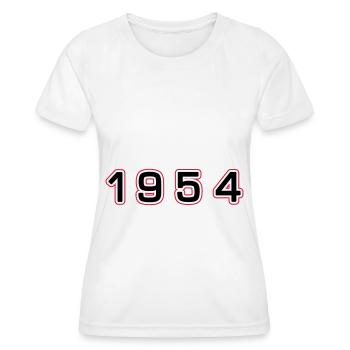 1954 Year Number - Women's Functional T-Shirt - white - Front - AI Model Female 172 dark (172cm)