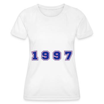 1997 Year Number - Women's Functional T-Shirt - white - Front - AI Model Female 172 dark (172cm)