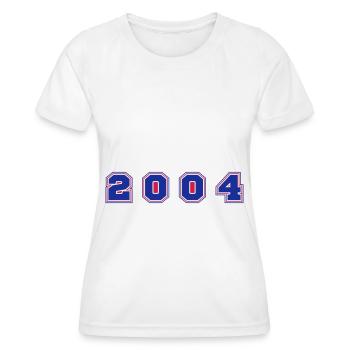 2004 Jahr Zahl - Frauen Funktions-T-Shirt - Weiß - Vorne - AI Model Female 172 dark (172cm)