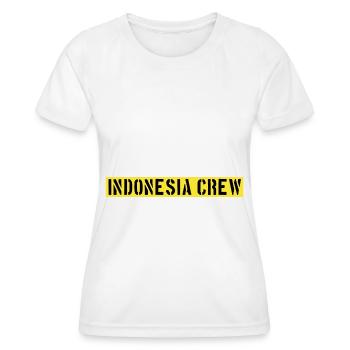 Indonesia Crew - Frauen Funktions-T-Shirt - Weiß - Vorne - AI Model Female 172 dark (172cm)
