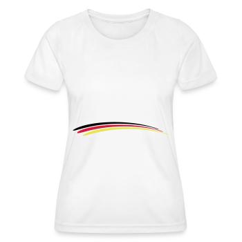 Germany Flag - Women's Functional T-Shirt - white - Front - AI Model Female 172 dark (172cm)