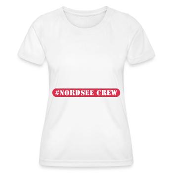 Nordsee Crew - Frauen Funktions-T-Shirt - Weiß - Vorne - AI Model Female 172 dark (172cm)