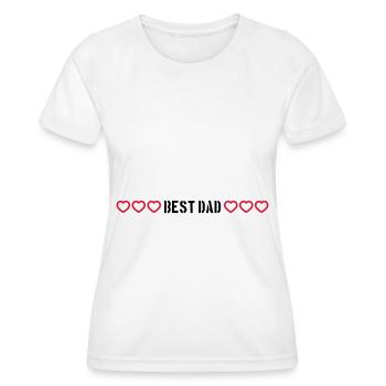 Meilleur amour de coeur de papa - T-shirt sport Femme - blanc - Devant - AI Model Female 172 dark (172cm)