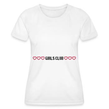 Girls Club hearts - Women's Functional T-Shirt - white - Front - AI Model Female 172 dark (172cm)