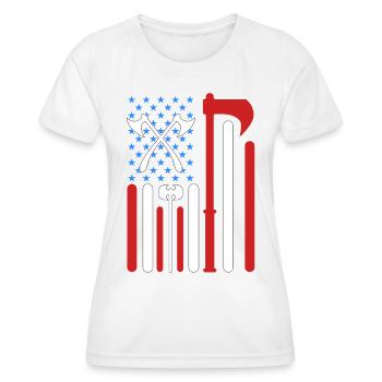 Axe throwing - Women's Functional T-Shirt - white - Front - AI Model Female 172 dark (172cm)