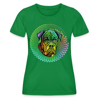 Boxer Rétro - T-shirt sport Femme - vert - Devant - AI Model Female 172 dark (172cm)