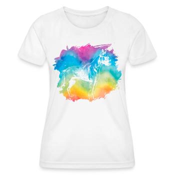 Boxer Rétro - T-shirt sport Femme - blanc - Devant - AI Model Female 172 dark (172cm)