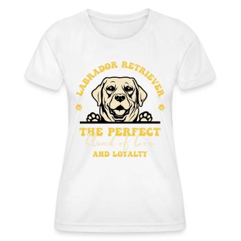 Labrador - Frauen Funktions-T-Shirt - Weiß - Vorne - AI Model Female 172 dark (172cm)